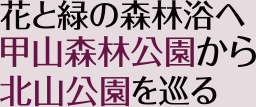 花と緑の森林浴へ甲山森林公園から北山公園を巡る
